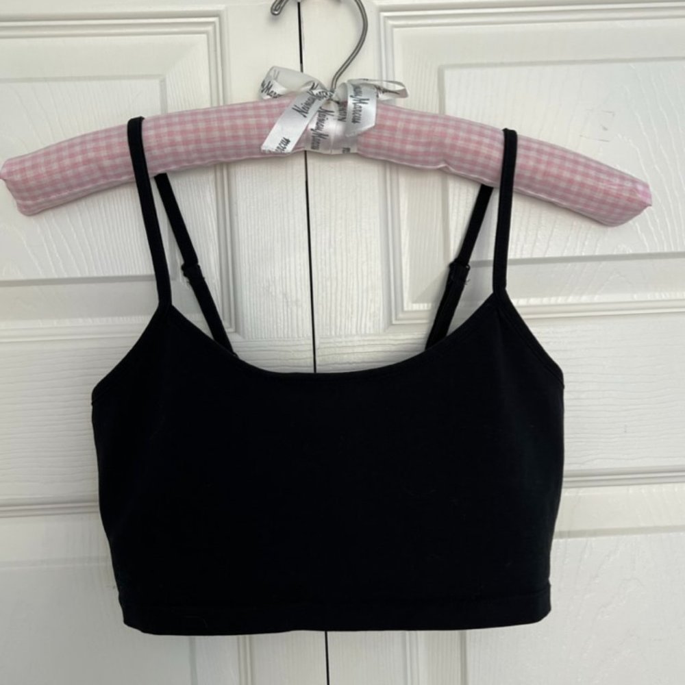 Olsenboye Black Crop Top Bralette-Size S